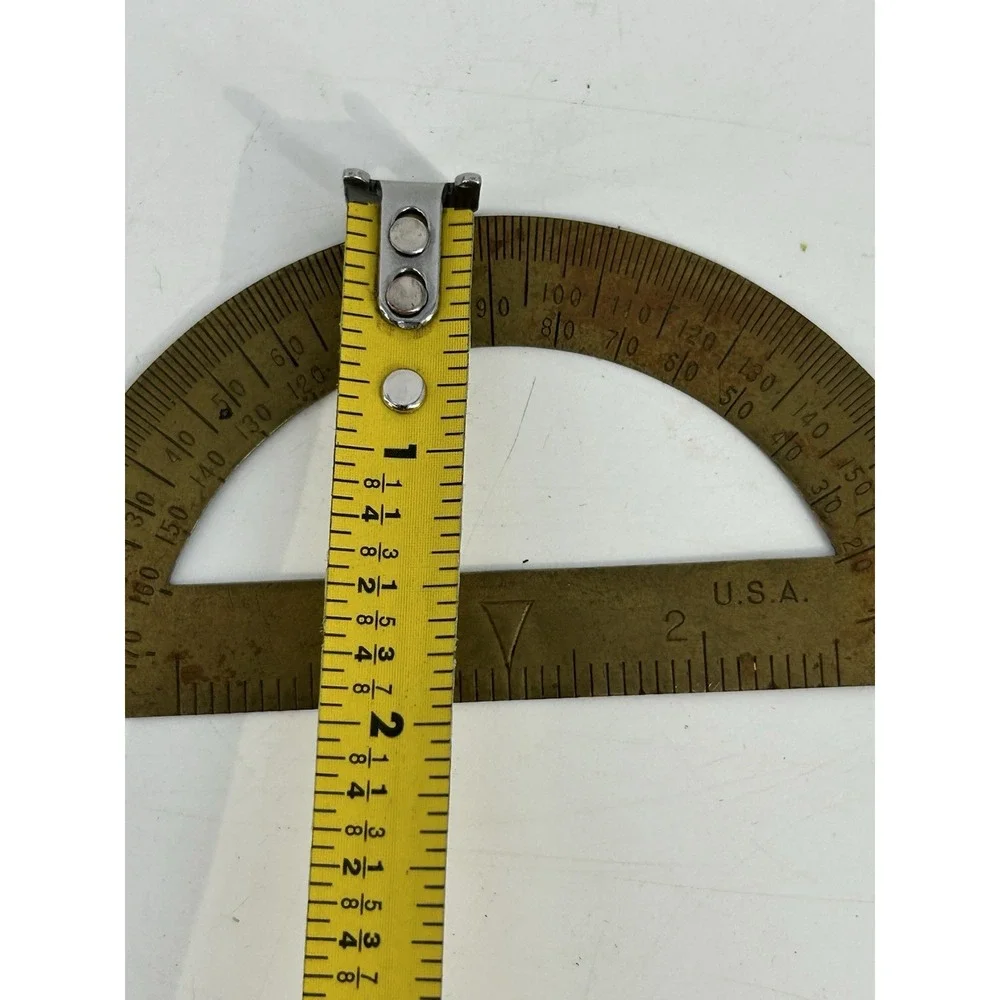 Vintage Brass Protractor Made In USA